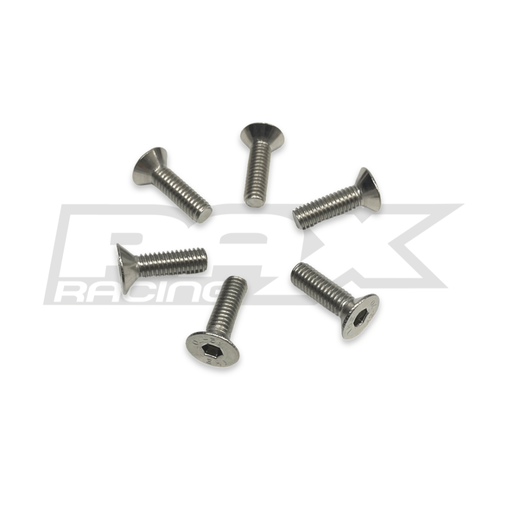 Stainless Steel Flat Head Allen Bolt Set (6)