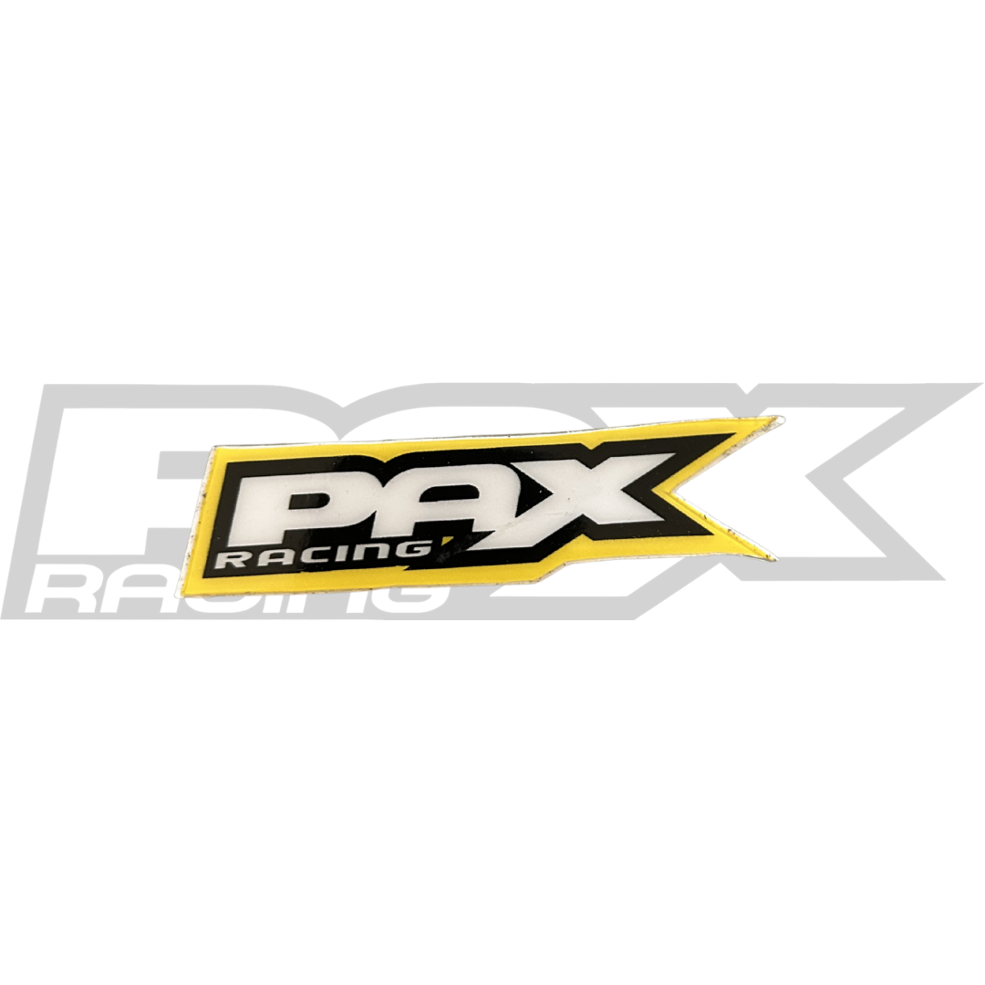 PAX RACING SMALL YELLOW LOGO STICKER