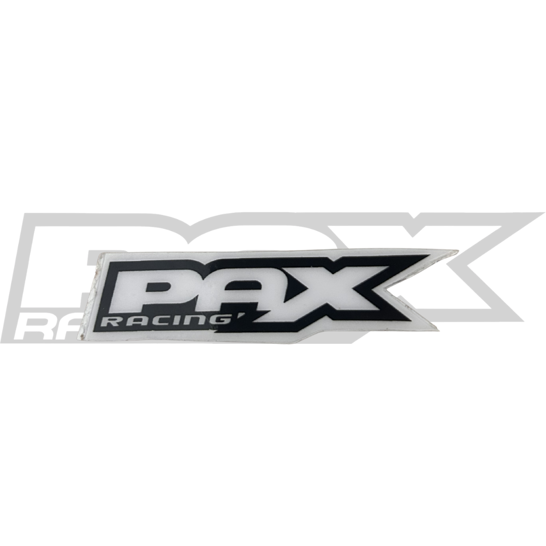 PAX RACING SMALL WHITE LOGO STICKER
