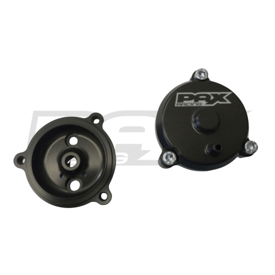 65cc Pax Racing CNC Power Valve Clam Shell Set - Black Hard Anodized 